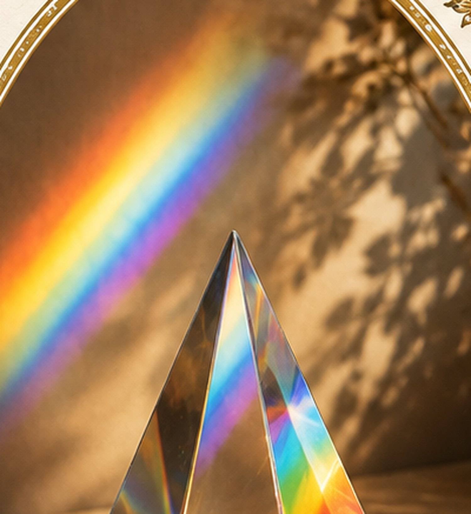 Light refracting through a prism into a full spectrum — the AURA PRISM image